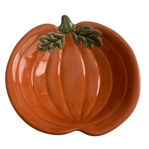 PAMPERED CHEF Ceramic Pumpkin Serving Dish Simple Additions